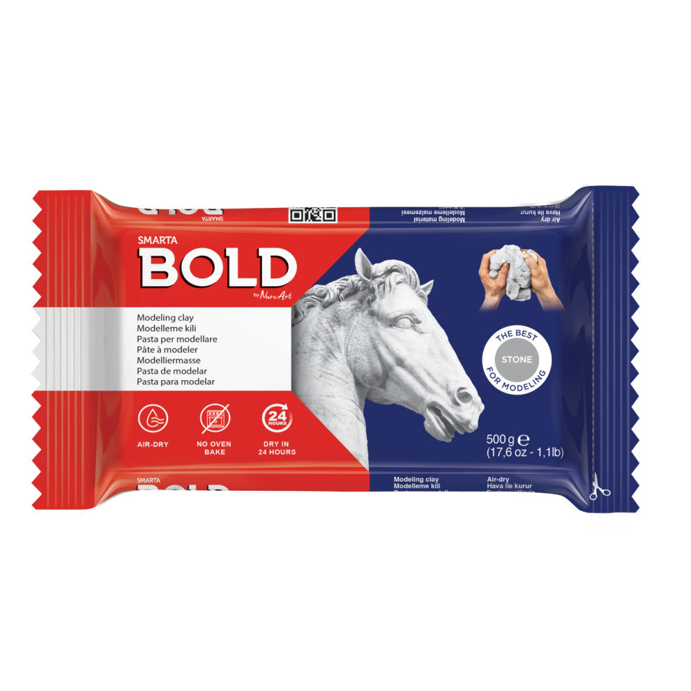 Smarta BOLD Modelling Clay - Stone Grey - 500g